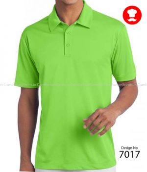 Flourcent Green Polo Collar T Shirt