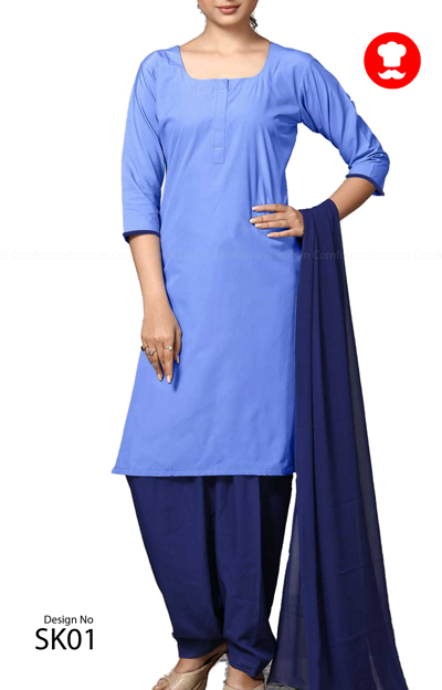 Royal Blue Salwar Suit Combination Contrst Dupatta Suit Heavy