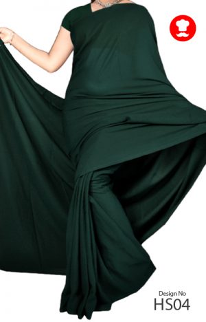 Bottle Green Housekeeping Saree