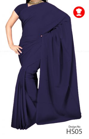 Navy Blue Housekeeping Saree