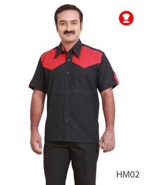 -Red & Black Housekeeping J Pattern Shirt